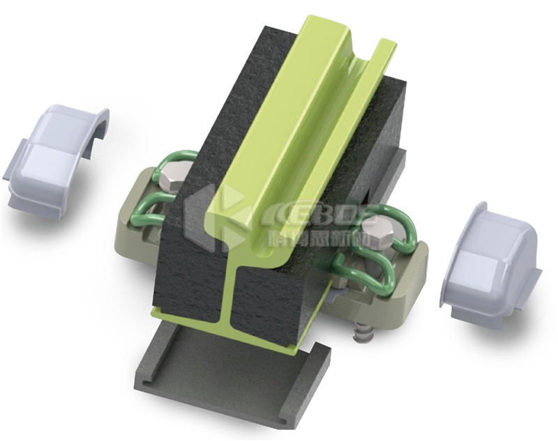 （1）有軌電車(chē)鋼軌柔性包裹系統